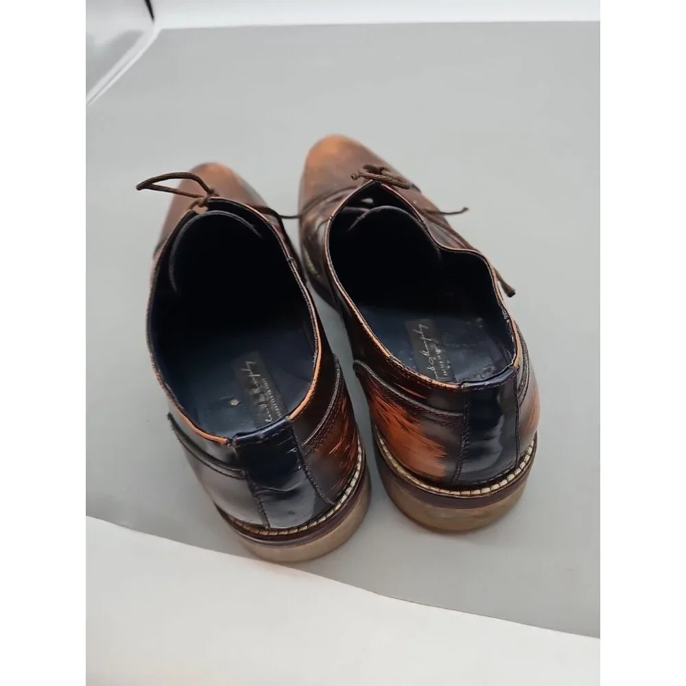 Johnston & Murphy Vintage Cap Toe Derby Handmade Italian Calf Skin‎ Leather 10M